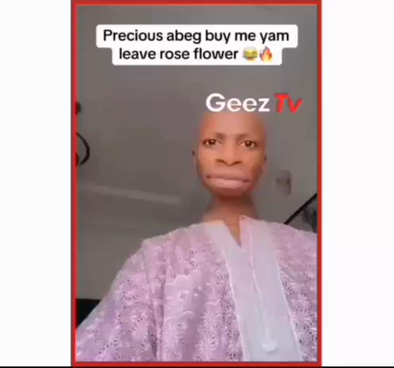 Pls buy me Yam or plantain or clothes, or shoes, biko I don't eat flower😄🤣#lekeelekee #funny post