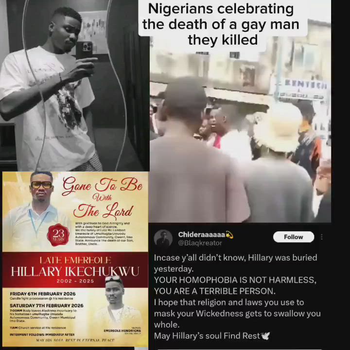 💔 Nigeria is mourning… but some are celebrating.
23 year old fresh graduate Hilary Ikechukwu Emere...