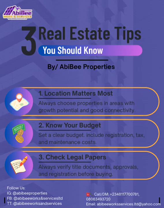 There are three (3) basic factors to consider when choosing a place to Build: 
*Location: close pro...
