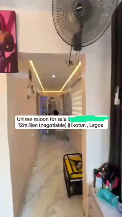 This unisex saloon is available for rent off ilewe bustop liasu road 800k per annum all the properti...