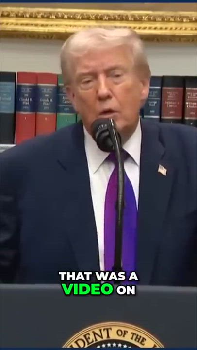 President Trump's February 2026 press conference, where he declines to fire a staffer who posted a r...
