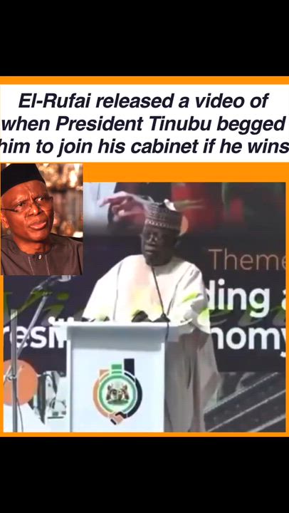 A video that has been resurfaced shows Bola Ahmed Tinubu saying, "until you promised to work with me...