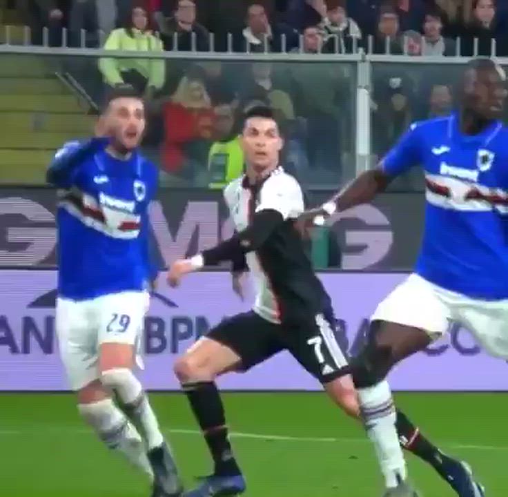 Cristiano Ronaldo’s iconic header against Sampdoria has been crowned the greatest headed goal in foo...