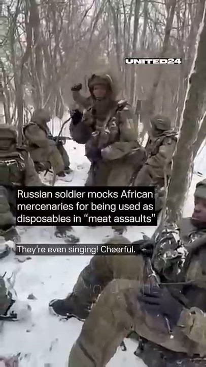 Russians Joke About African Mercenaries Being Used for Meat Assaults 

#warinukraine #history #hid...