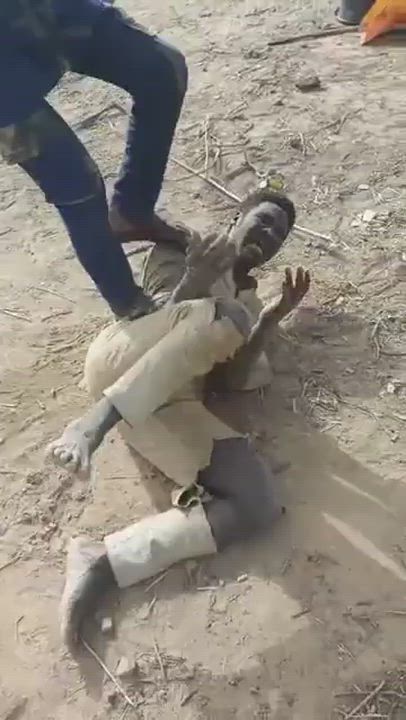 The youth corper i posted yesterday mr Abba...look at what they are doing to a young man who is on a...