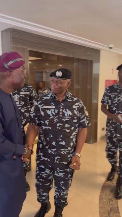 VIDEO: 'Take care of him' — Sanwo-Olu tells acting IGP Disu's ADC in Abuja