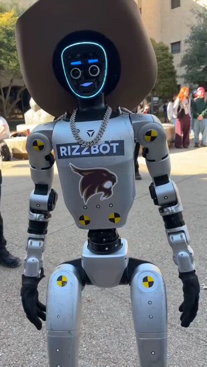 They gave the robot a chain and a cowboy hat
and called it RIZZBOT 😂🤖🤠
Bro has more drip than m...