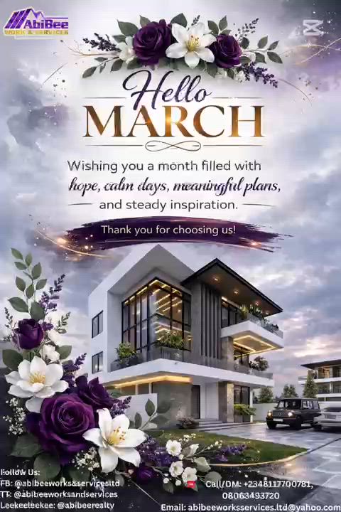 Welcome to a new month. May March be full of unexpected blessings and happy days. 

Secure a plot...