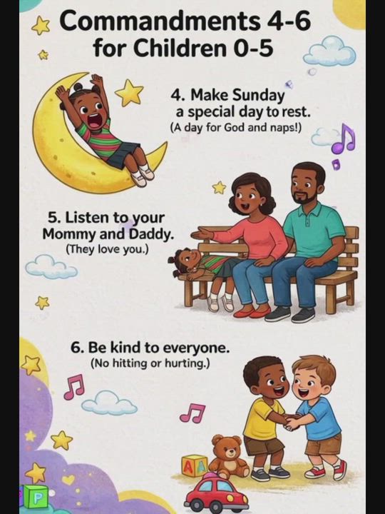 comments below if this ten
 commandments is ok for 0-5years old kids