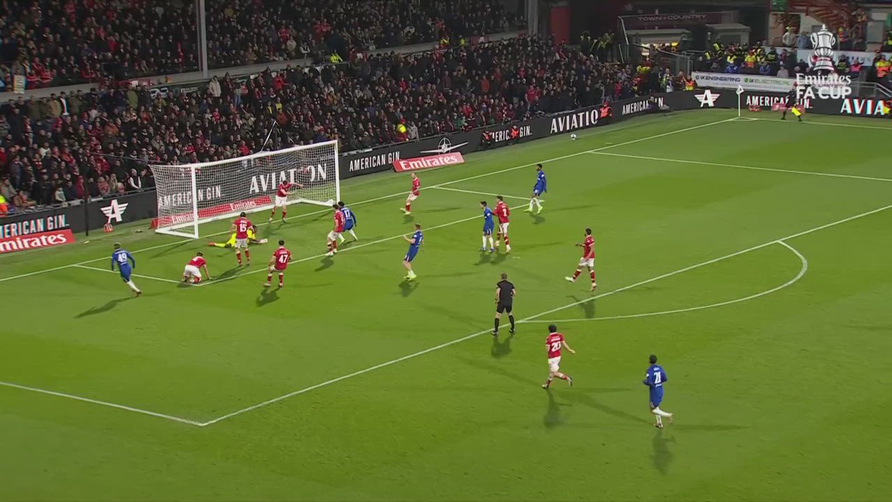 #Chelsea ties with #Wrexham after own goal from Arthur Okonkwo right before half-time.

#FACup #Em...