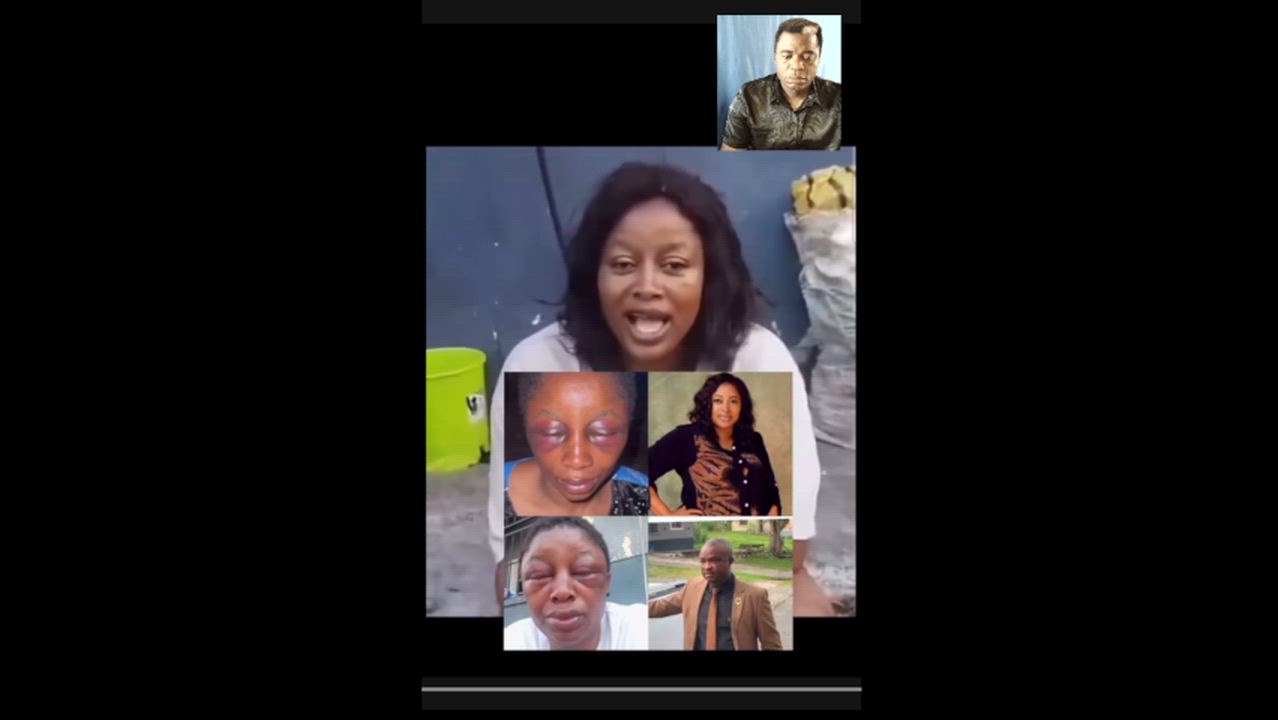 A woman who was rescued by her neighbors as her husband who's an honorable, tried to strângulate her...