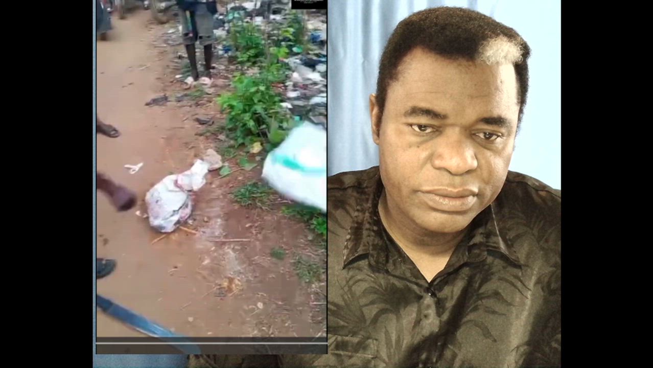 A Newborn baby was found wrapped in a sack near a public dustbin, after passersby heard it strugglin...