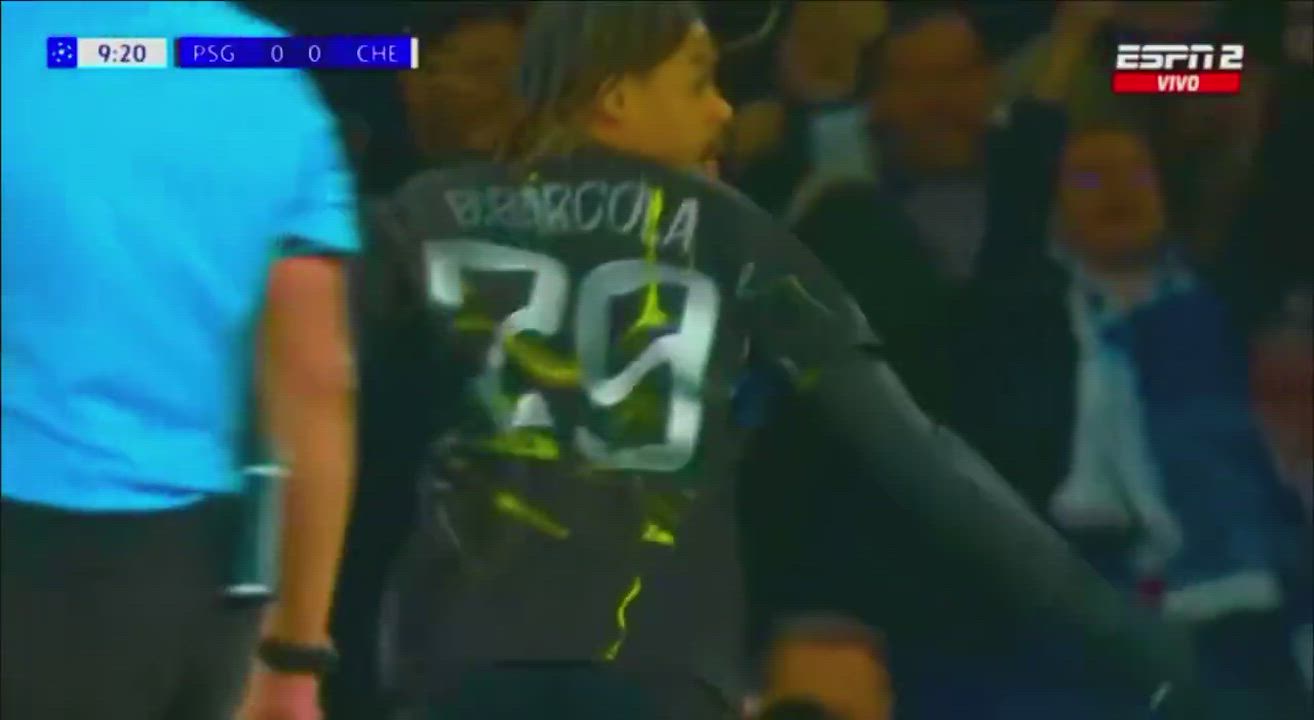 With a sensational goal, #PSG'S Bradley Barcola opens the scoring for the reigning champions against...