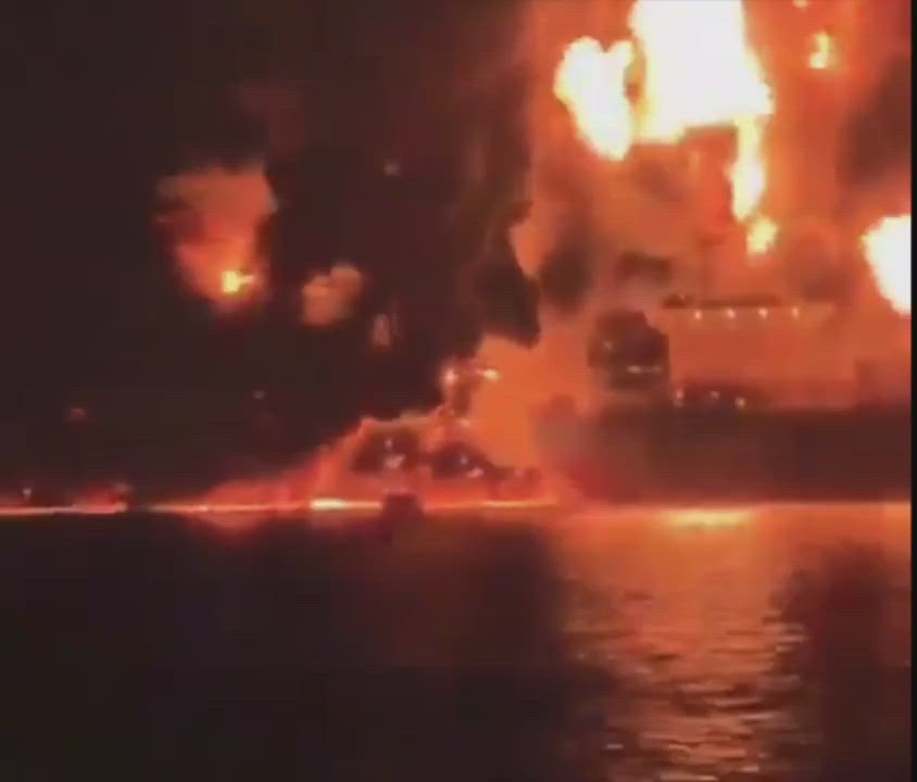 Iranian attack on an oil tanker in the Persian Gulf shortly after President Trump's March 10, 2026,...
