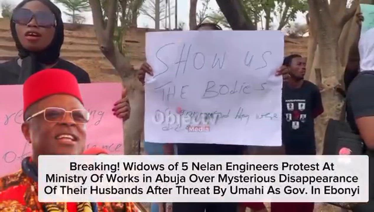 During the protest at Federal Ministry of Works, I read out the names of the five missing Nelan Engi...