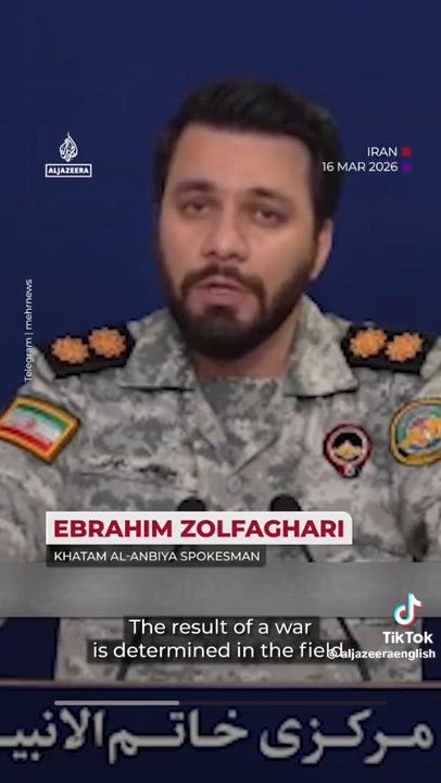 A message to the President of the United States..

EbrahimZolfaghari, spokesman for Iran's Khatam...
