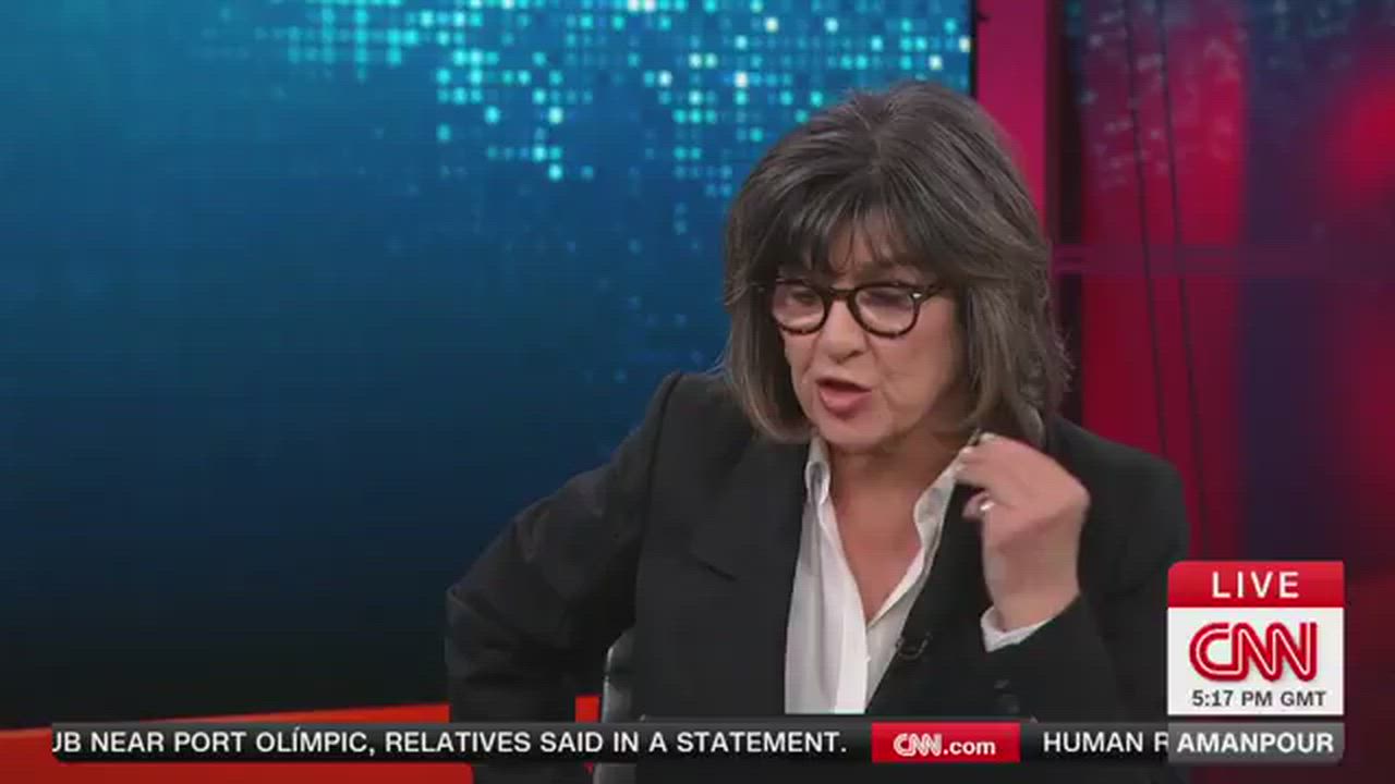Christiane Amanpour shares a CNN interview clip with former Defense Secretary Chuck Hagel, who criti...