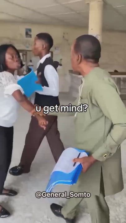 Uniport lecturer and female student during a class