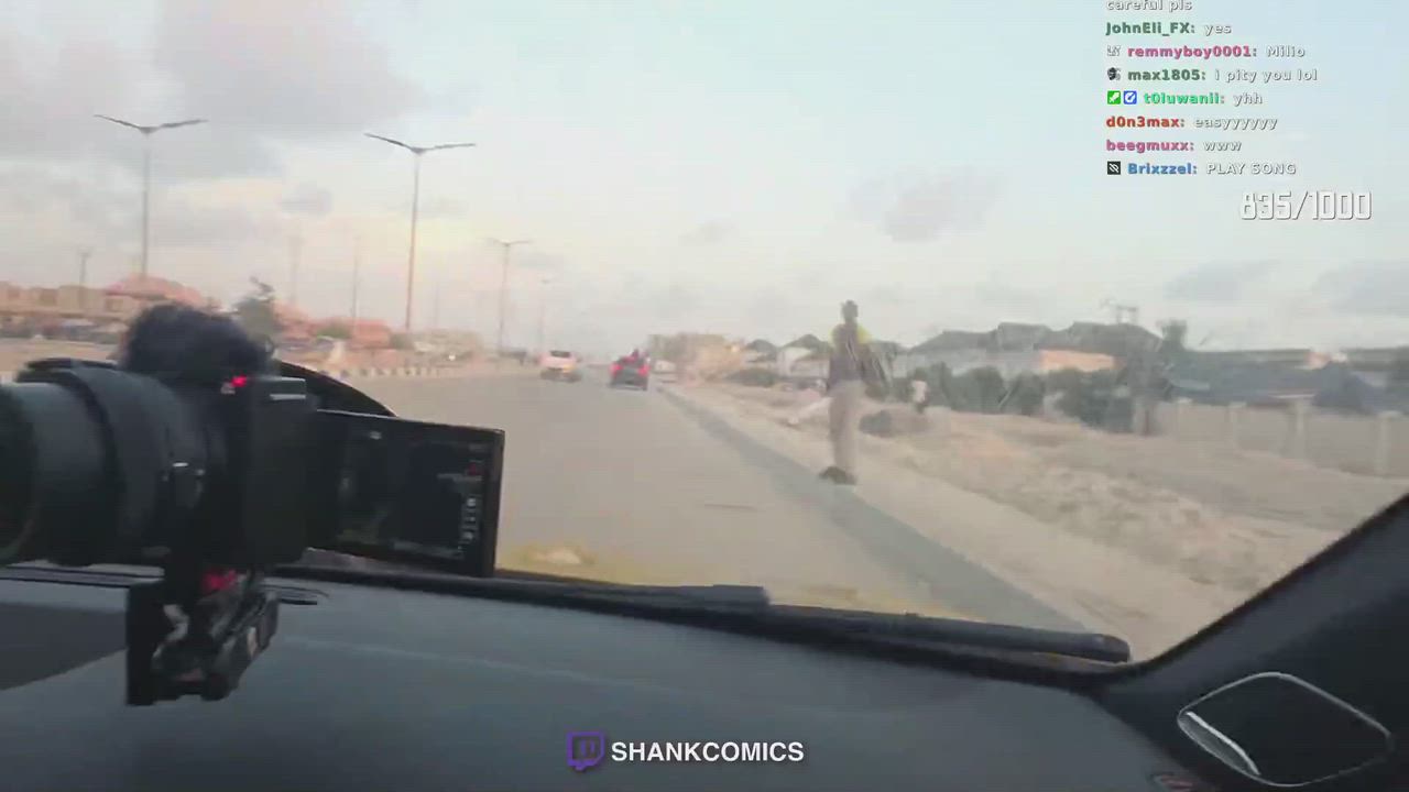 Twitch Streamer Shank showcased his driving skills on Lagos highway during livestream and ended up i...