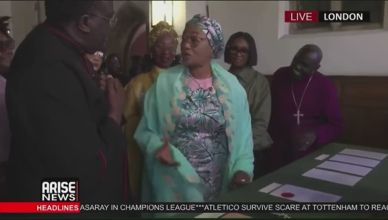 Video of First Lady Oluremi Tinubu visit to Lambeth Palace during President Tinubu’s UK state visit.