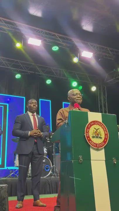 “To the people of Abia State, this is your government, a government with no 'Godfather', a governmen...