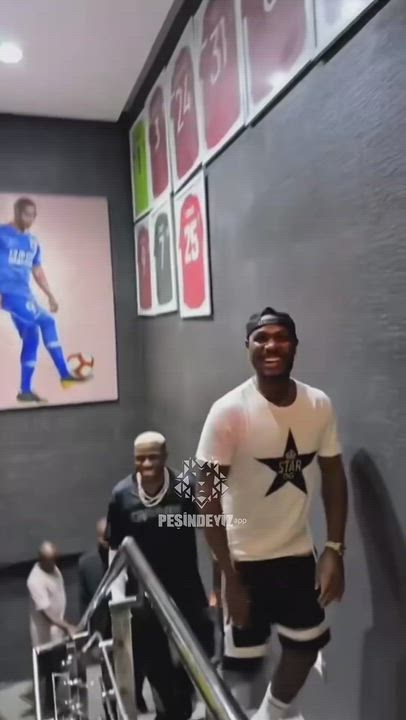 Victor Osimhen takes a tour of Odion Ighalo’s Lagos mansion