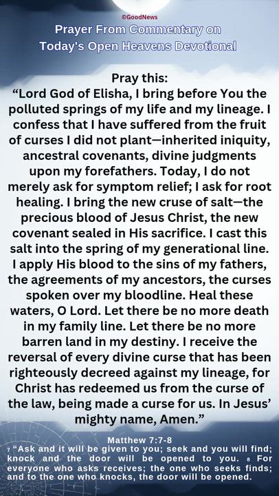 #Prayer from Commentary on Today's Open Heavens Devotional by Pastor E A Adeboye

1 John 5:14-15 Voi...