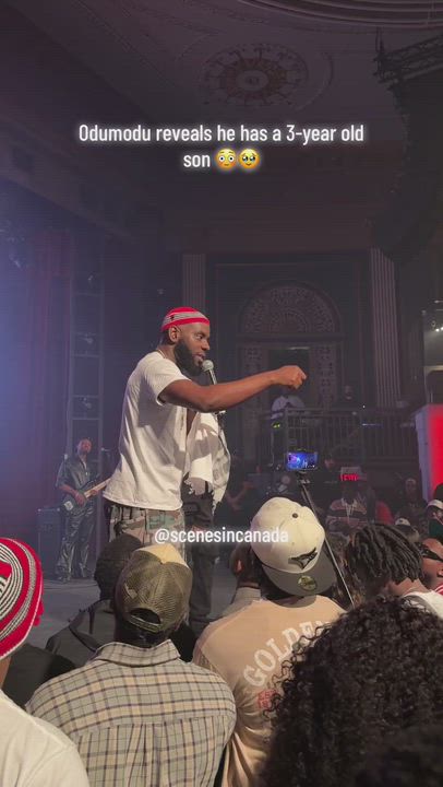 Rapper ODUMODU revealed he has a 3 year old son