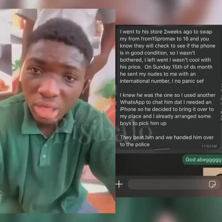 He was arrested after a woman visited his boss’s phone shop in Lagos to upgrade her iPhone. During t...