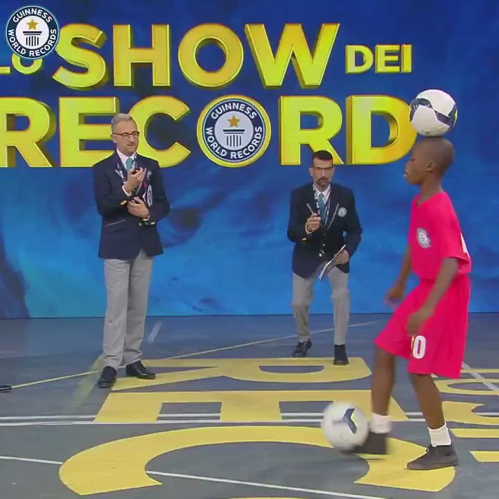 Nigerian freestyler Chinonso Eche shows his skills on Italy’s Lo Show Dei Record after setting multi...