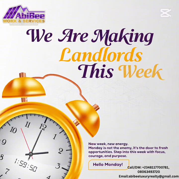 A New Week brings new keys!!so Lets start the week with ambition as Real Estate rewards action, not...