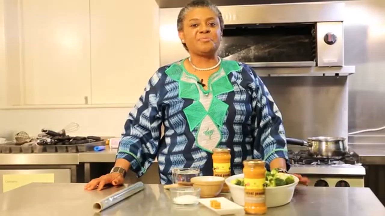 Check out this beautiful dish of Broccoli in Peanut Stew