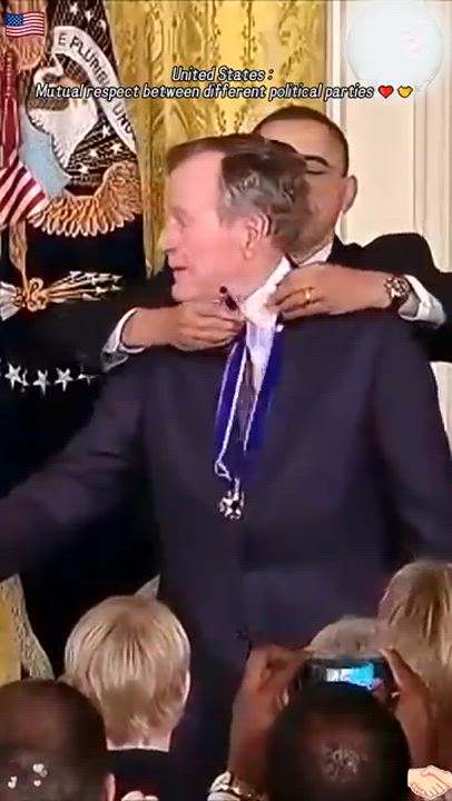 United States ：Mutual respect between different political parties ❤

#PresidentsDay #Obama #Bush...