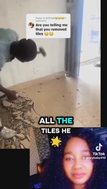 Man shares how he broke and removed all the tiles in his house, after his landlord gave him quick no...