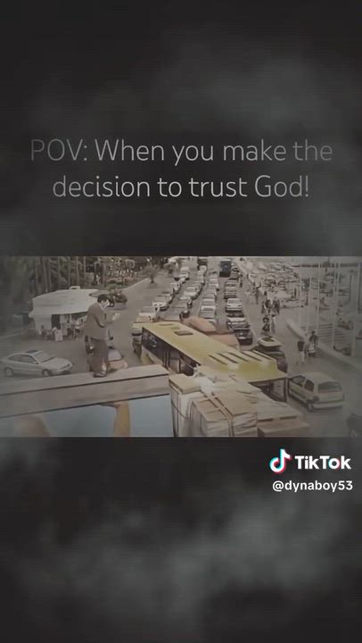 Trusting God means taking that step not knowing whether you're going to fall or not.