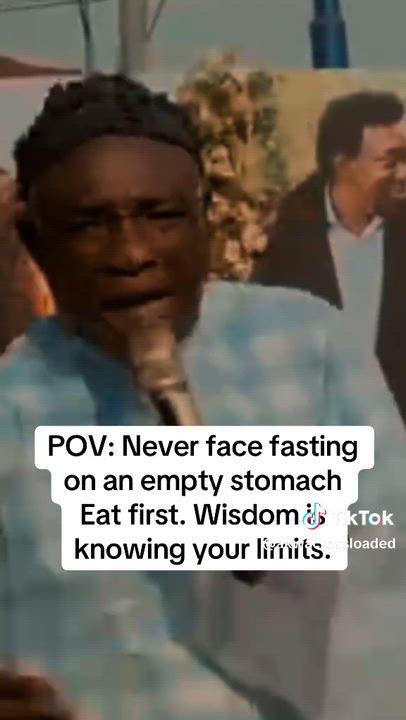 Friendly advice: never face fasting on an empty stomach 😭🍽️
Eat first. Wisdom is knowing your limi...