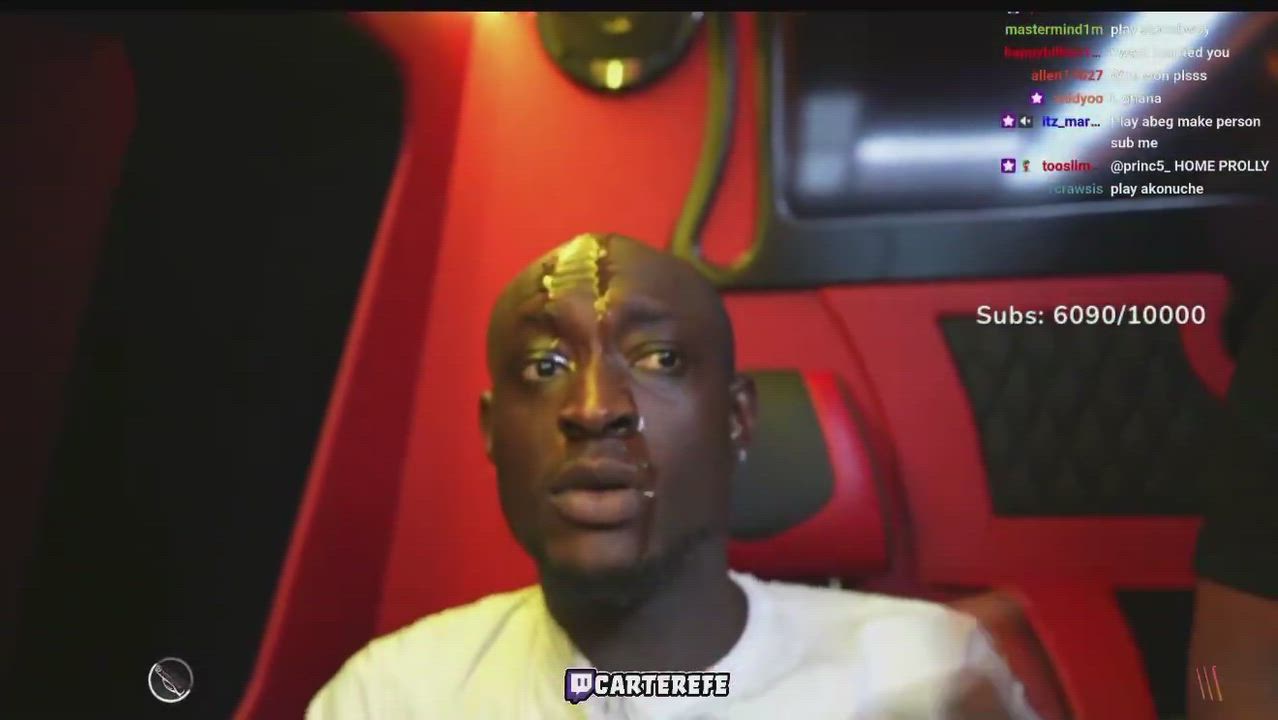 Carter Efe anointing himself ahead of his upcoming fight against Portable