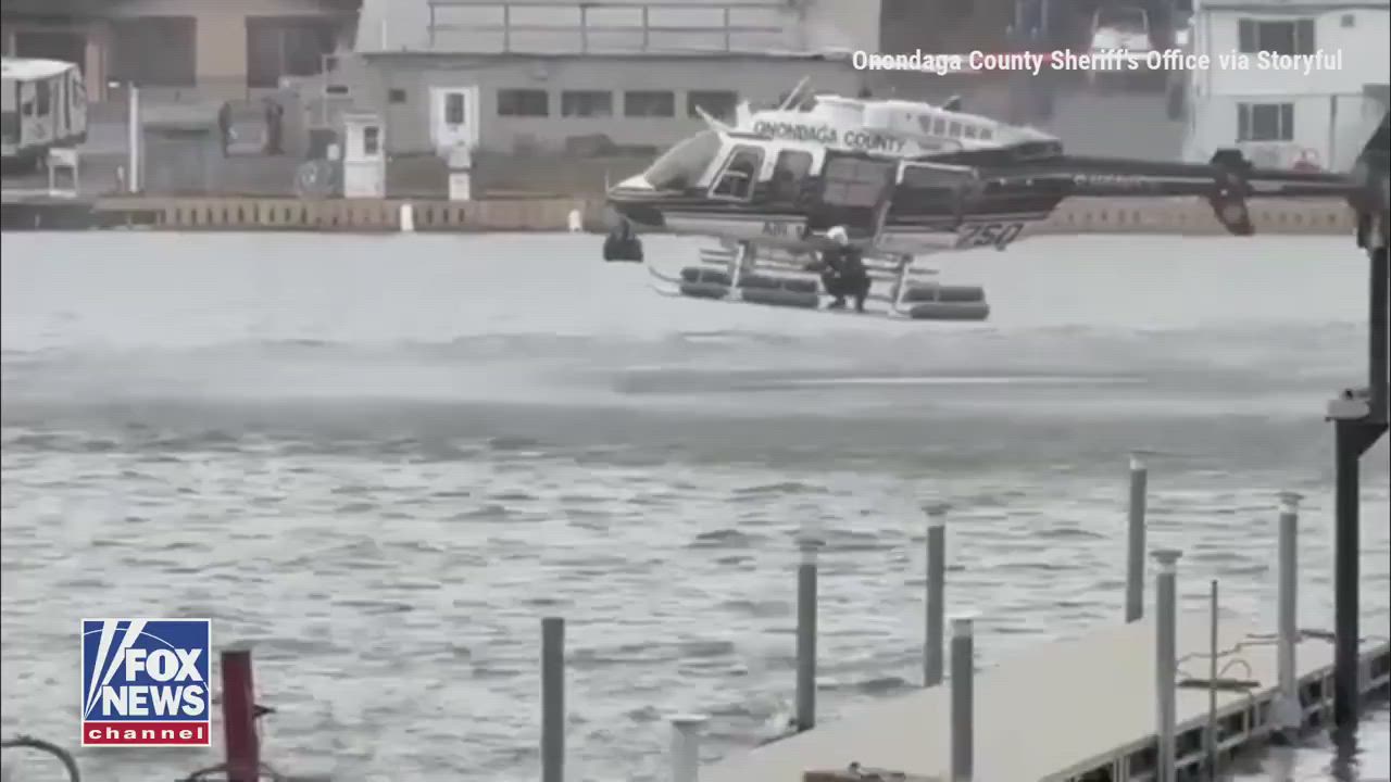Police in New York use helicopter to rescue a dog stranded in a river.

What do you think the Nigeri...