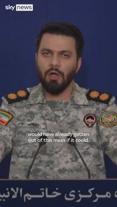Iranian military statement mocking U.S. President Trump's claims of productive peace talks, accusing...