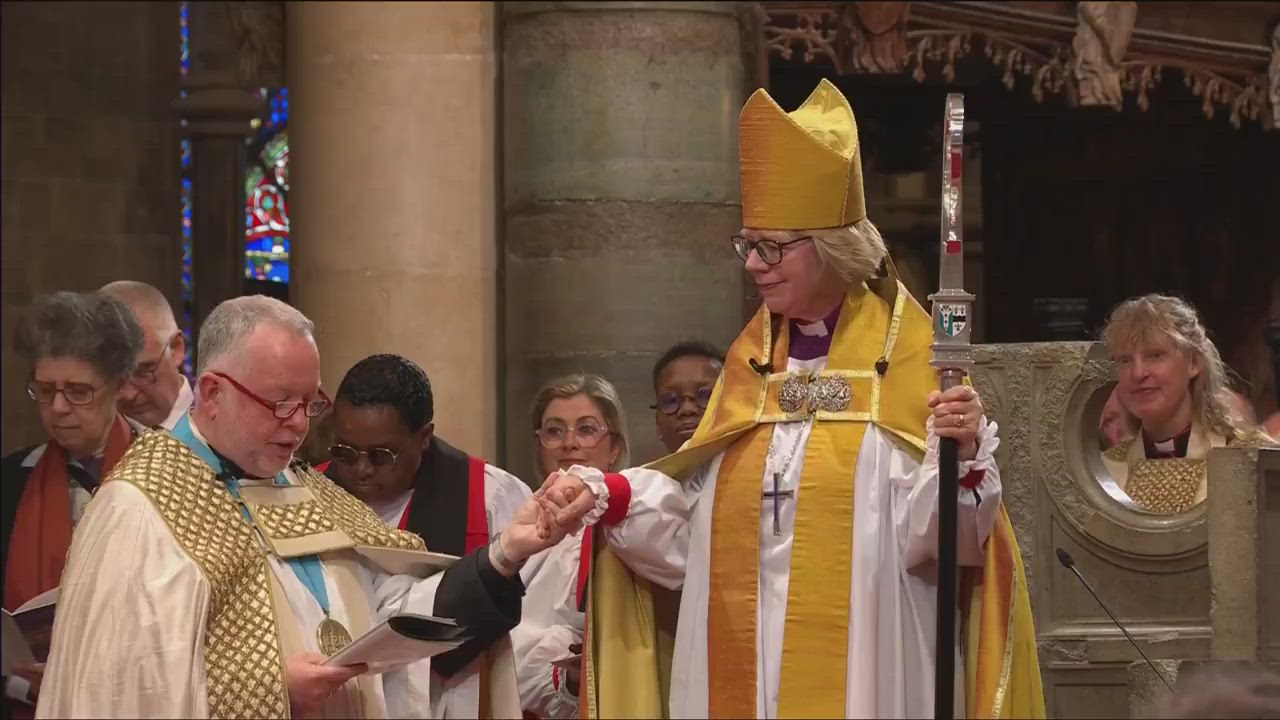 Behold the first female Archbishop of Canterbury, Sarah Mullaly