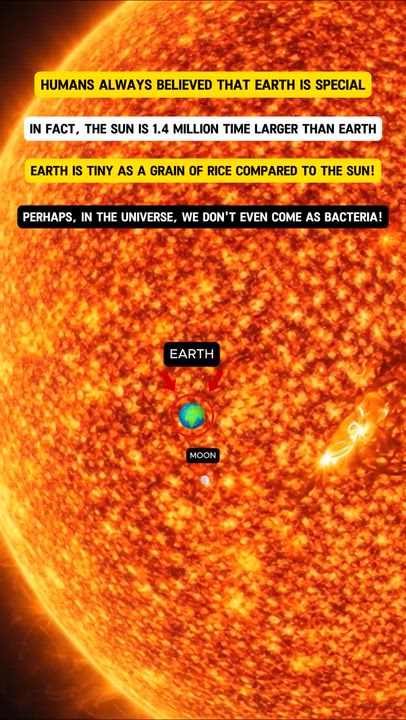 The earth moves round the sun, not the other way round.