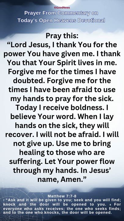 #Prayer from Commentary on Today's Open Heavens Devotional by Pastor E A Adeboye

1 John 5:14-15 Voi...