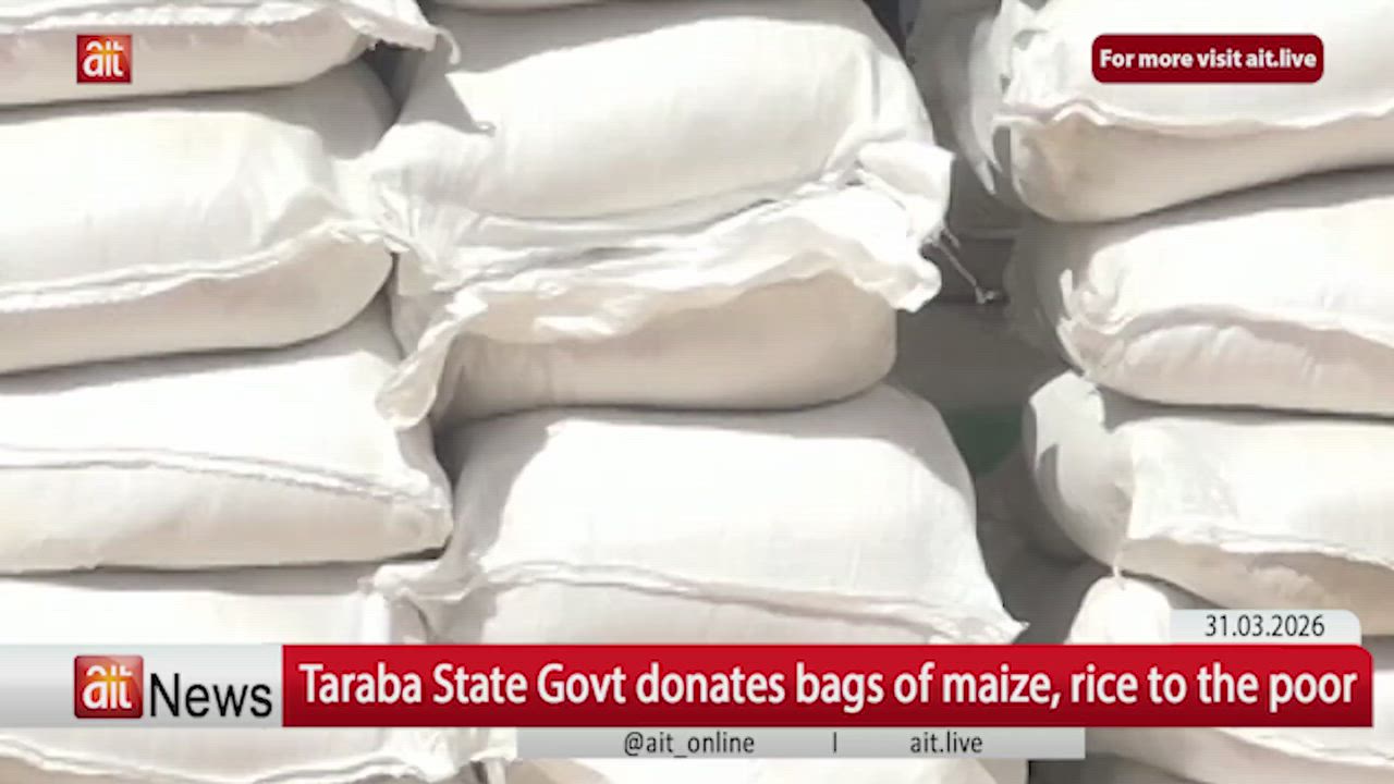 The Taraba State Government has donated bags of maize and rice to the poor