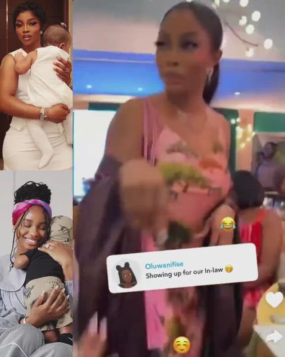 "This is the mother of my son-in-law" - Toke Makinwa jokingly pitches her daughter with Priscilla Oj...