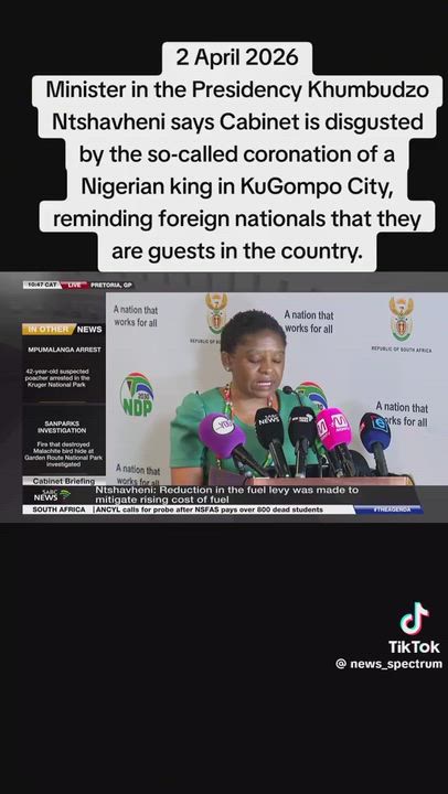 "South African cabinet said that the conduct of Nigerians 🇳🇬 in South Africa is becoming unacceptabl...