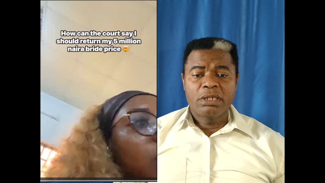 Lady to refund 5m naira bride price to her ex during devoice. parents, please reduce the money you c...