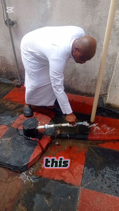 As this water runs into the tank above, it flows with one purpose: to fill the vessel until it is co...
