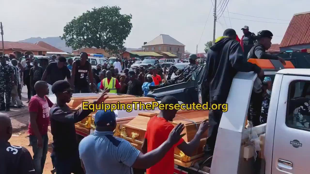 Video from the ongoing mass burial today in Angwan Rukuba, Jos, Plateau State, for victims killedd d...