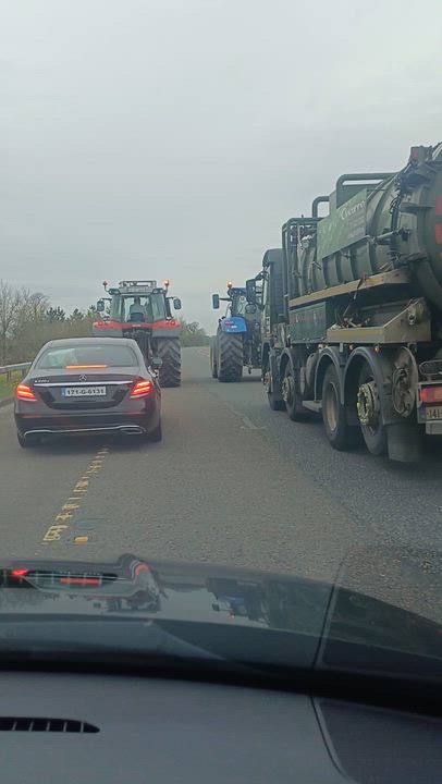 Farmer protesting High cost of diesel in IRL