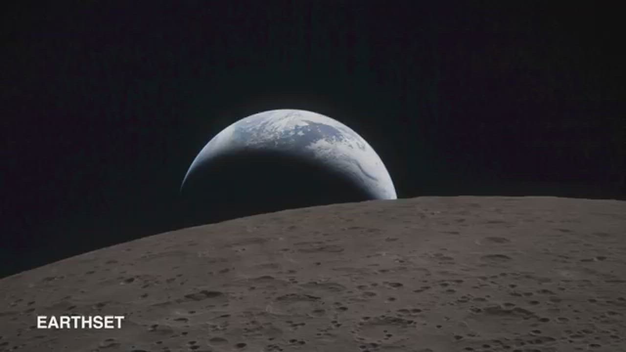 Day 7 views from the Artemis II crew, featuring the Moon's cratered far side, Earthset, and a solar...